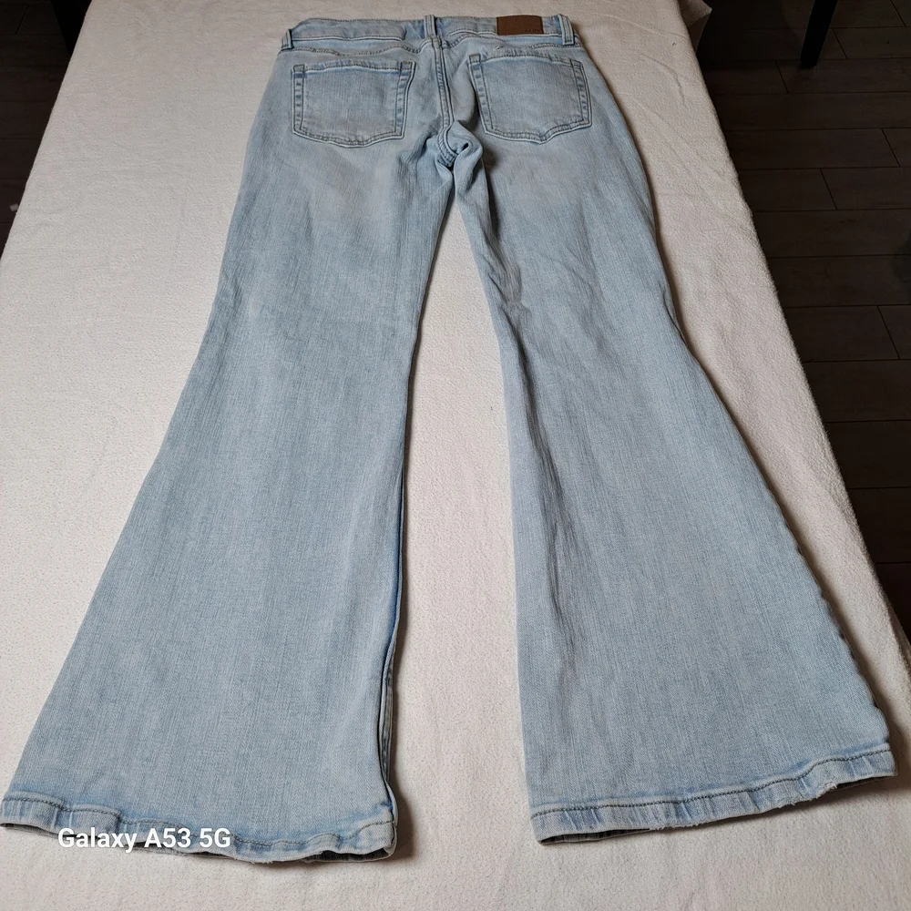 Aeropostale Distressed Light Blue Wide Leg Jeans - Picture 8 of 10